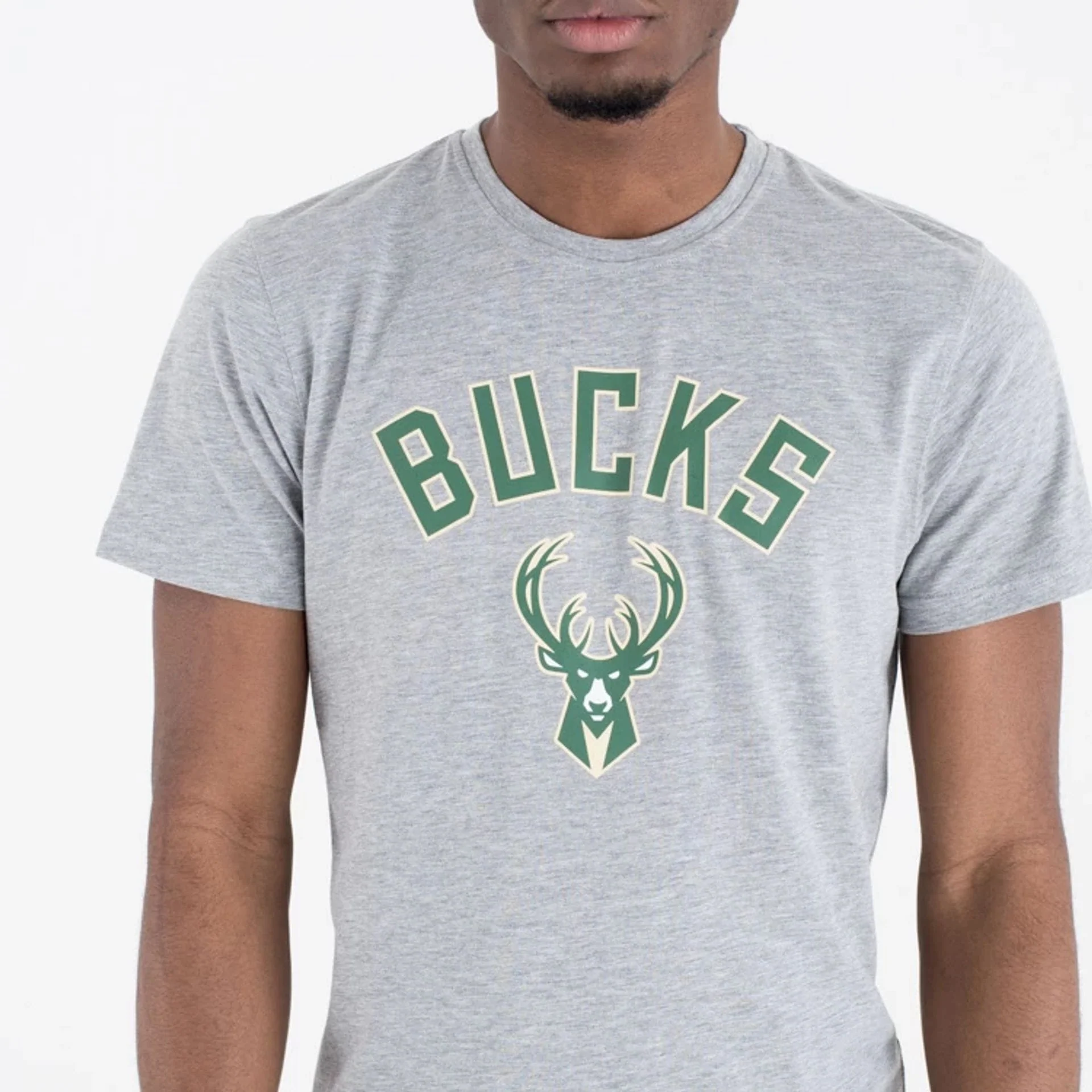 Milwaukee Bucks NBA Regular Grey T-Shirt - Image 3